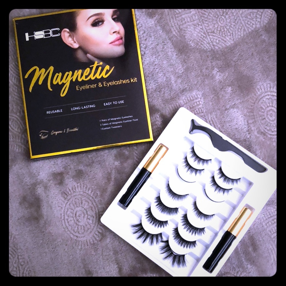 6 Pairs Reusable Magnetic Lashes Kit - Natural